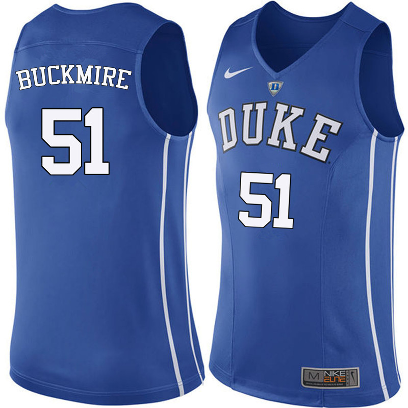 Men Duke Blue Devils #51 Mike Buckmire College Basketball Jerseys Sale-Blue